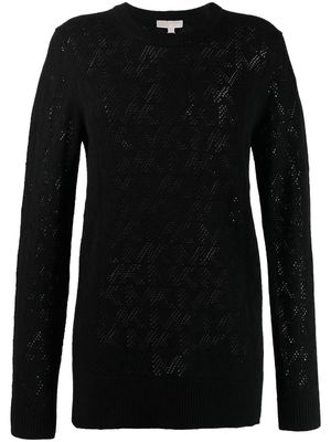 Michael Michael Kors logo-knit long-sleeve jumper - Black