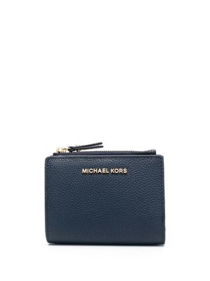 Michael Michael Kors logo-plaque calf-leather wallet - Blue