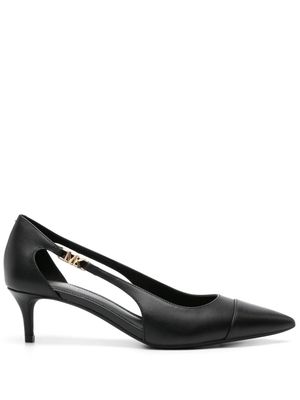 Michael Michael Kors logo-plaque cut-out pumps - Black