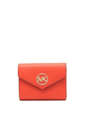 Michael Michael Kors logo-plaque leather wallet - Orange