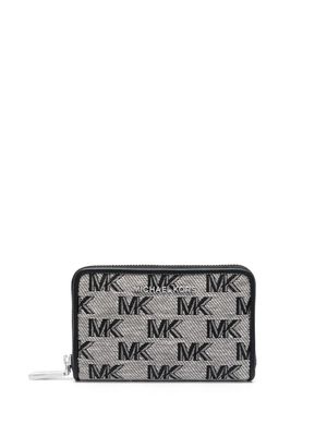 Michael Michael Kors logo-plaque zip-fastening wallet - Black