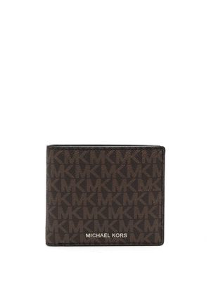 Michael Michael Kors logo-print bi-fold wallet - Brown