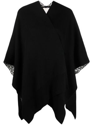 Michael Michael Kors logo-print knit cape - Black