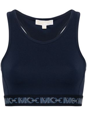 Michael Michael Kors logo-strap sports bra - Blue