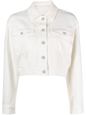 Michael Michael Kors long-sleeve cropped denim jacket - White