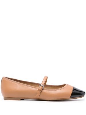 Michael Michael Kors Mae leather ballerina shoes - Brown