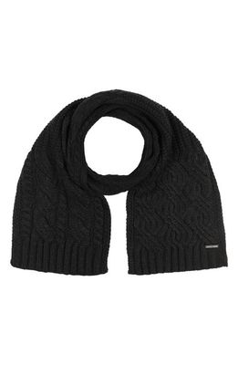 MICHAEL Michael Kors Michael Kors Quintessential Cable Knit Scarf in Black