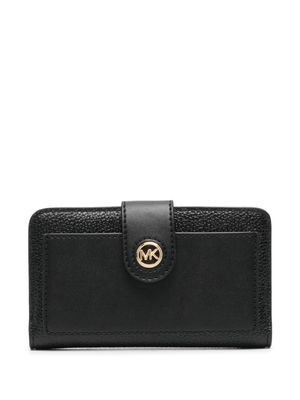 Michael Michael Kors MK Charm leather wallet - Black