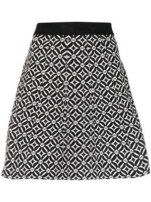 Michael Michael Kors monogram knit mini skirt - Black