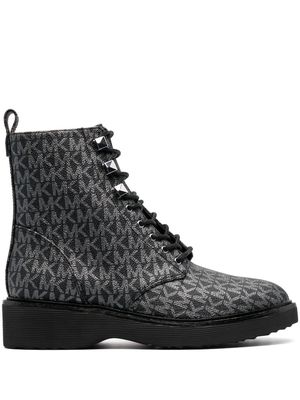Michael Michael Kors monogram-pattern ankle boots - Black