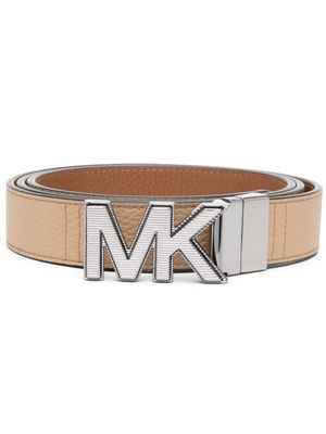Michael Michael Kors monogram-plaque leather belt - Brown