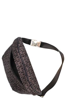 MICHAEL Michael Kors Monogram Print Nylon Belt Bag in Brown