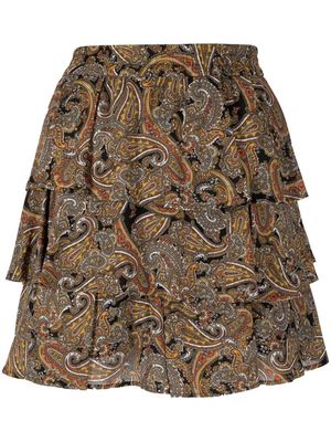 Michael Michael Kors paisley-print mini skirt - Brown