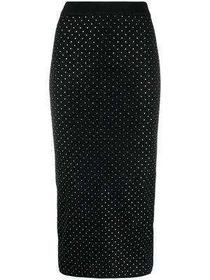 Michael Michael Kors rhinestone-embellished midi pencil skirt - Black