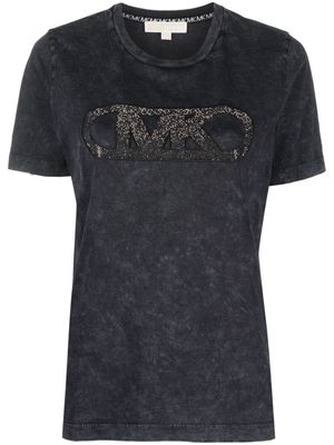 Michael Michael Kors rhinestone-logo organic-cotton T-shirt - Grey