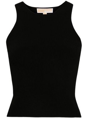 Michael Michael Kors ribbed cropped tank top - Black