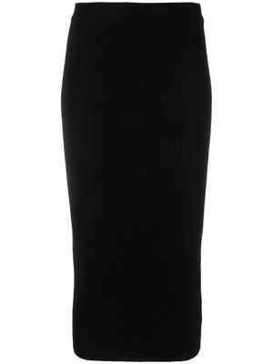 Michael Michael Kors ribbed-knit wool-blend skirt - Black