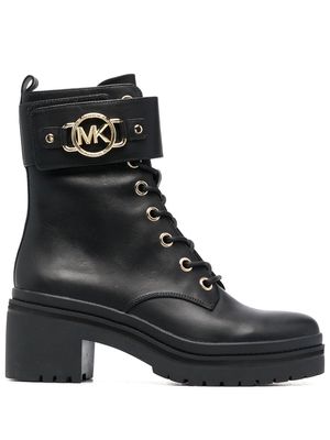 Michael Michael Kors Rory leather combat boots - Black