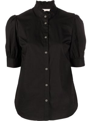 Michael Michael Kors ruffle-detail short-sleeve blouse - Black