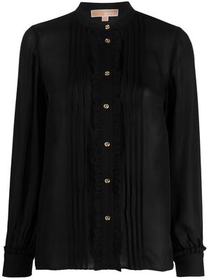 Michael Michael Kors ruffled buttoned shirt - Black