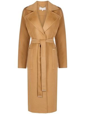Michael Michael Kors single-breasted belted coat - Brown