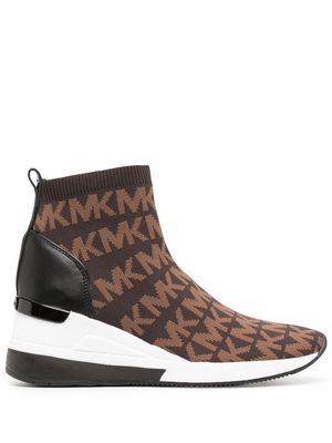 Michael Michael Kors Skyler 40mm stretch-knit sneakers - Brown