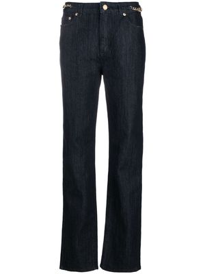 Michael Michael Kors straight-leg chain-detail jeans - Blue