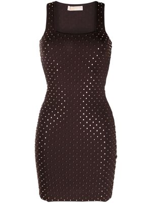 Michael Michael Kors stud-embellished sleeveless minidress - Brown