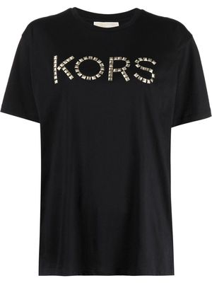 Michael Michael Kors studded organic cotton T-shirt - Black