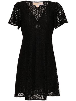 Michael Michael Kors V-neck lace mini dress - Black