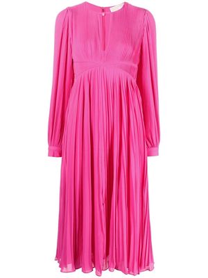 Michael Michael Kors V-neck long-sleeve midi dress - Pink