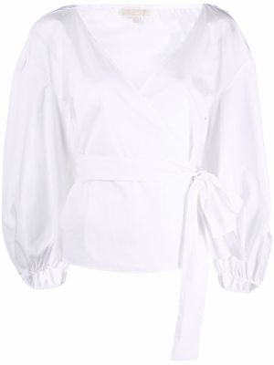 Michael Michael Kors wrap-around organic cotton blouse - White