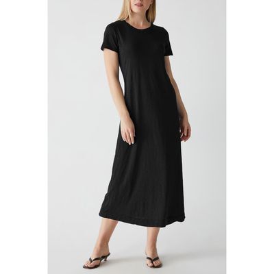 Michael Stars Alanis Supima® Cotton Midi T-Shirt Dress in Black 