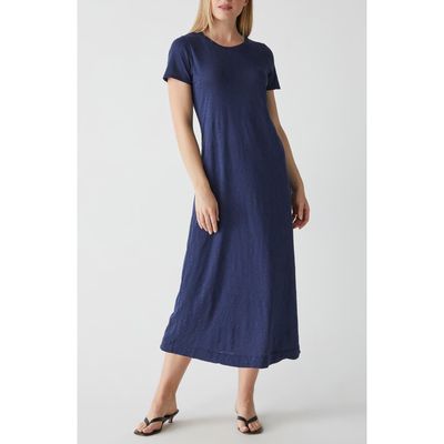 Michael Stars Alanis Supima® Cotton Midi T-Shirt Dress in Nocturnal 