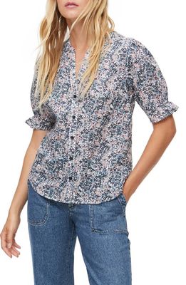 Michael Stars Alessa Button-Up Shirt in Admiral Floral