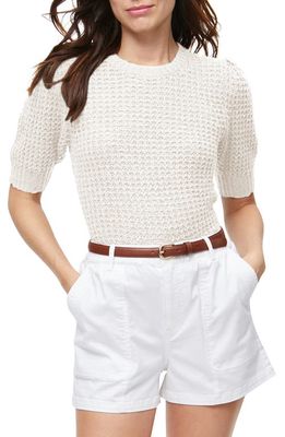 Michael Stars Astrid Short Sleeve Sweater in White