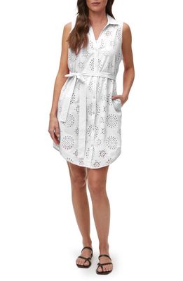 Michael Stars Bernadette Broderie Anglaise Cotton Shirtdress in White