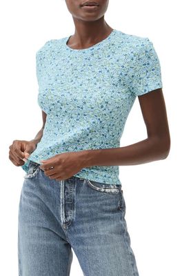 Michael Stars Cora Rib Baby Tee in Clearwater/Blue