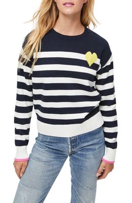Michael Stars Cotton Knit Pullover in Admiral/Yellow