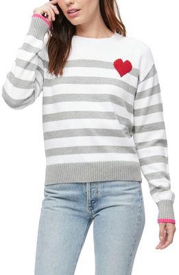 Michael Stars Cotton Knit Pullover in Heather Grey/Heart