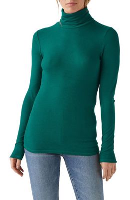Michael Stars Gail Ribbed Turtleneck Top in Ivy