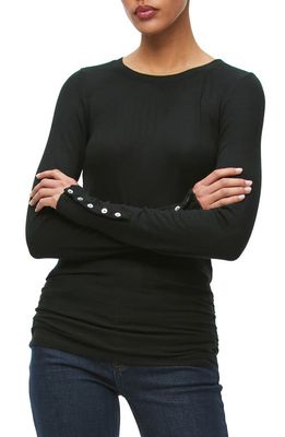 Michael Stars Gill Button Sleeve Knit Top in Balsam