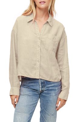 Michael Stars Gracie Linen Button-Up Shirt in Natural