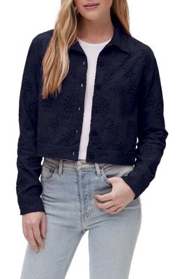 Michael Stars Misty Eyelet Embroidered Jacket in Admiral