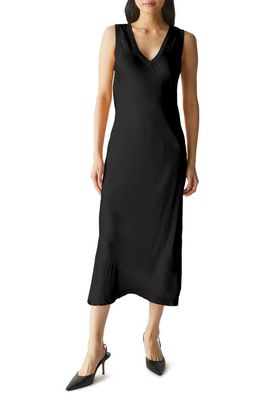 Michael Stars Randi Sleeveless V-Neck Midi Dress in Black