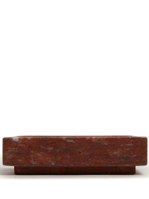 Michael Verheyden marble 15cm square tray - Red