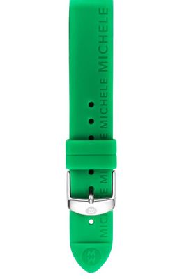MICHELE 18mm Silicone Watch Strap in Green