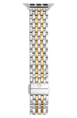 MICHELE 20mm Apple Watch&reg; Bracelet Watchband in Silver/gold