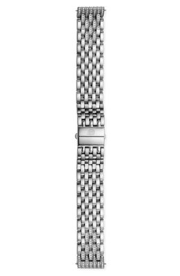 MICHELE Deco Diamond 18mm Bracelet Watchband in Silver