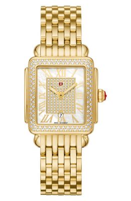 MICHELE Deco Madison Mid Diamond Pavé Bracelet Watch